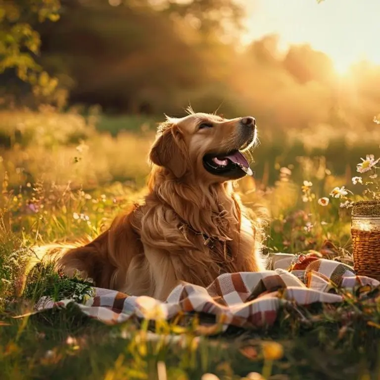 Golden Retriever enjoying a good life